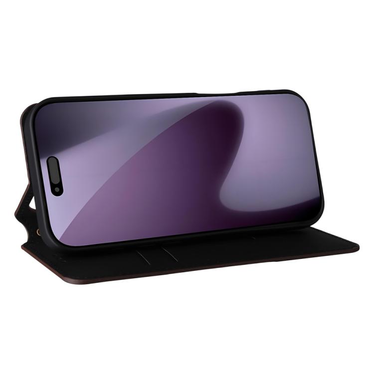 For iPhone 17 Pro Max Cubic Grid Texture Flip Leather Phone Case