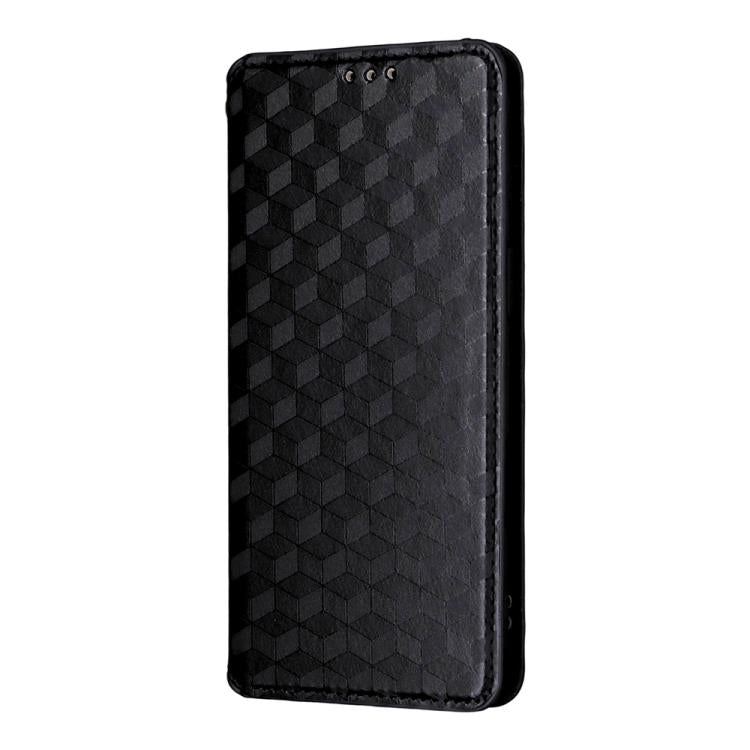 For iPhone Air Cubic Grid Texture Flip Leather Phone Case
