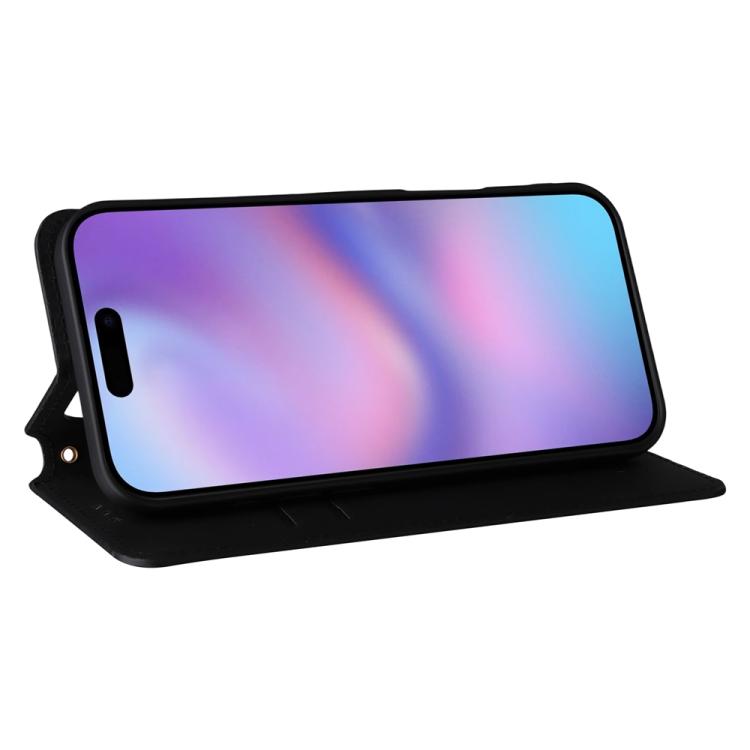 For iPhone Air Cubic Grid Texture Flip Leather Phone Case