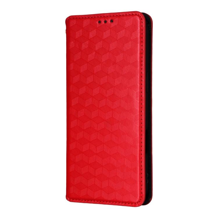 For iPhone Air Cubic Grid Texture Flip Leather Phone Case