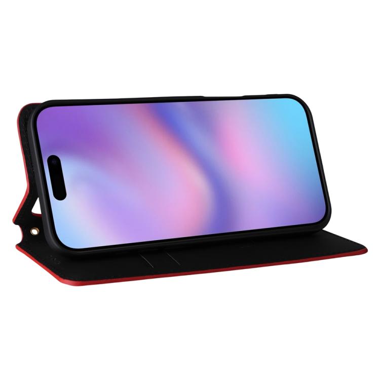 For iPhone Air Cubic Grid Texture Flip Leather Phone Case