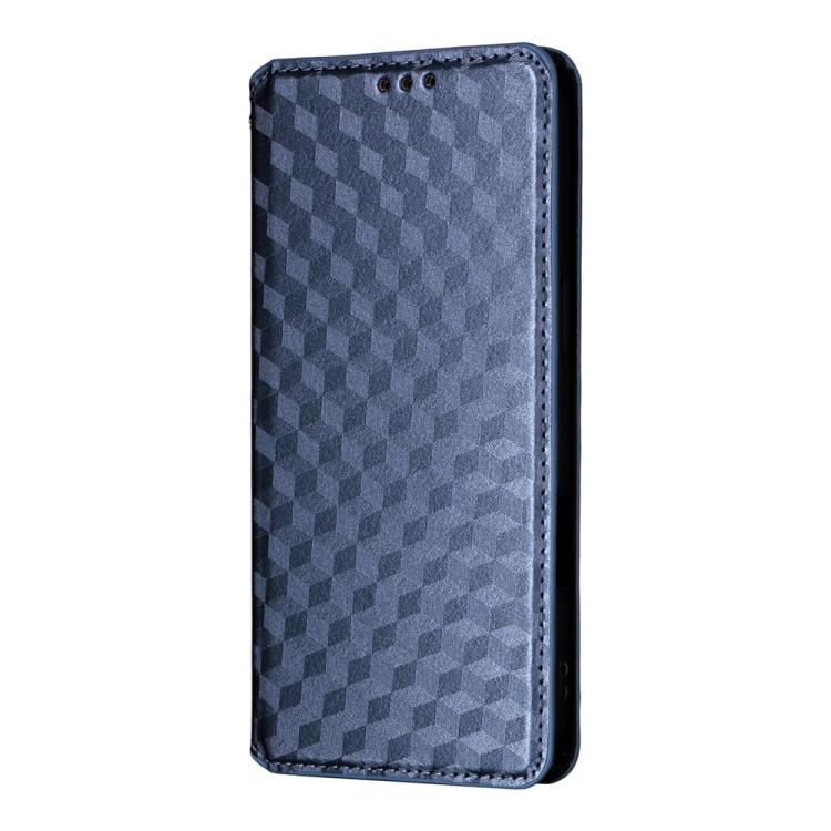 For iPhone Air Cubic Grid Texture Flip Leather Phone Case