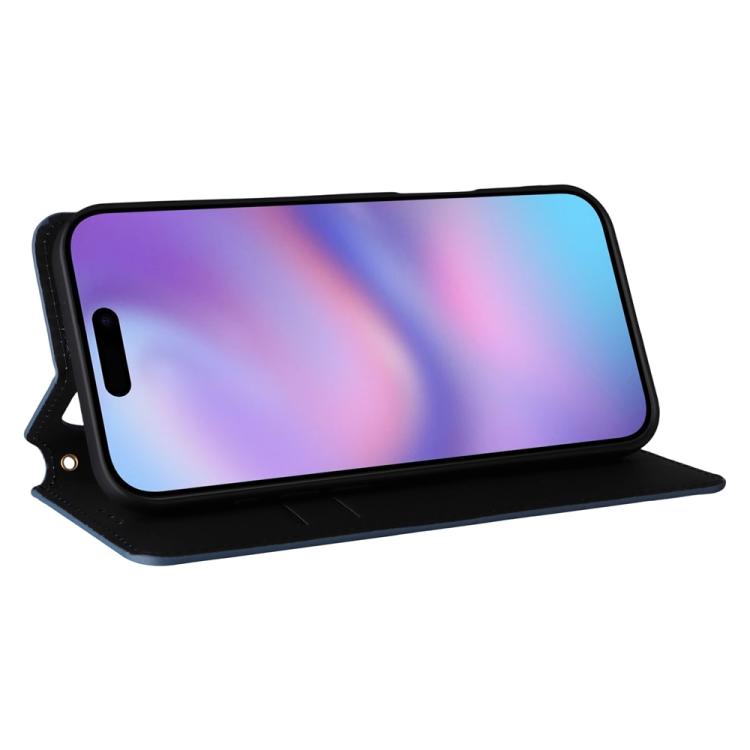 For iPhone Air Cubic Grid Texture Flip Leather Phone Case