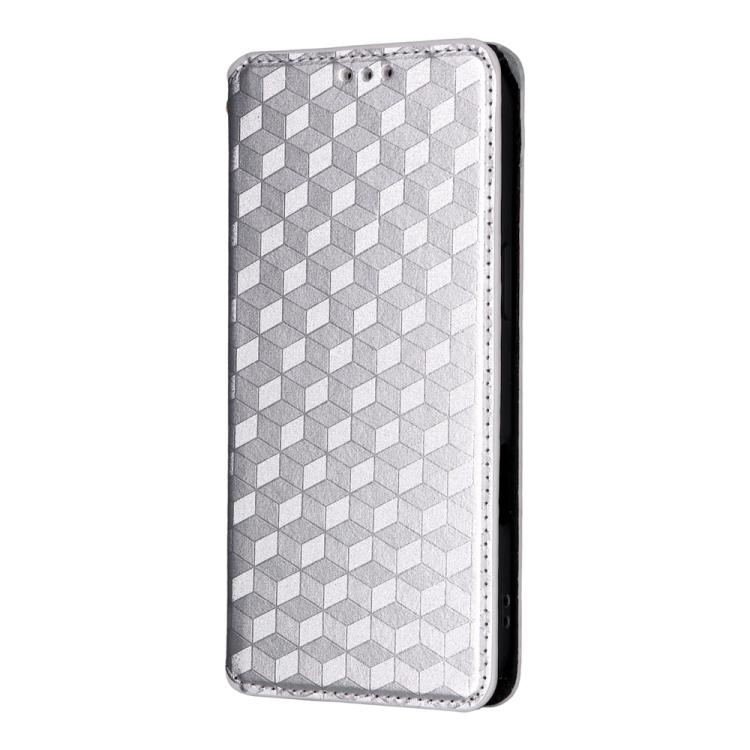 For iPhone Air Cubic Grid Texture Flip Leather Phone Case