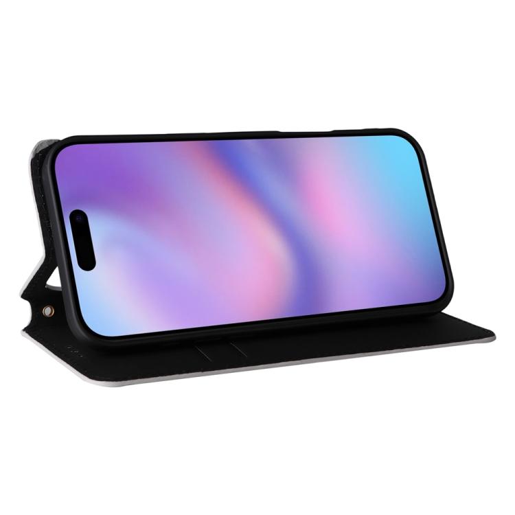 For iPhone Air Cubic Grid Texture Flip Leather Phone Case