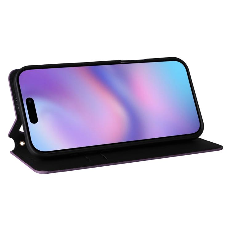 For iPhone Air Cubic Grid Texture Flip Leather Phone Case
