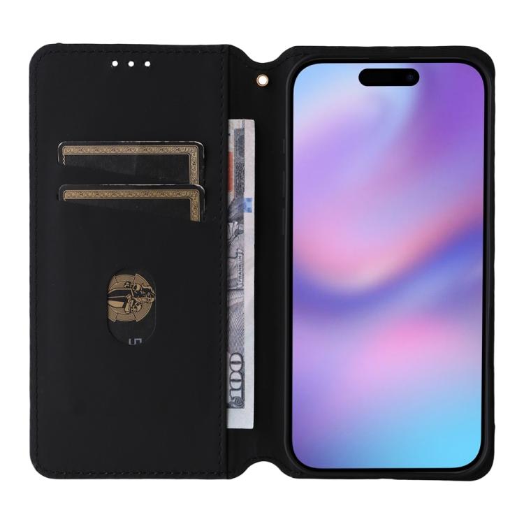 For iPhone Air Cubic Grid Texture Flip Leather Phone Case