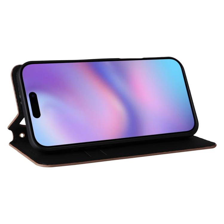 For iPhone Air Cubic Grid Texture Flip Leather Phone Case