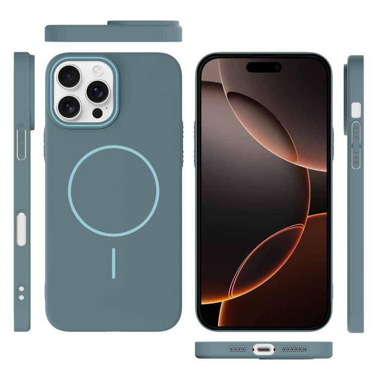 For iPhone 16 Pro Thin Circle PC Injection MagSafe Phone Case