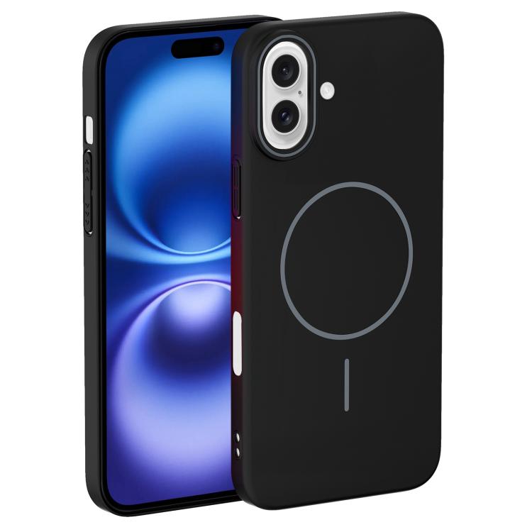 For iPhone 16 Thin Circle PC Injection MagSafe Phone Case