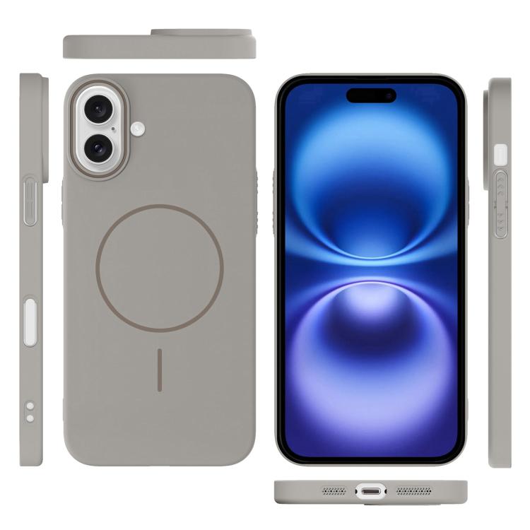 For iPhone 16 Thin Circle PC Injection MagSafe Phone Case