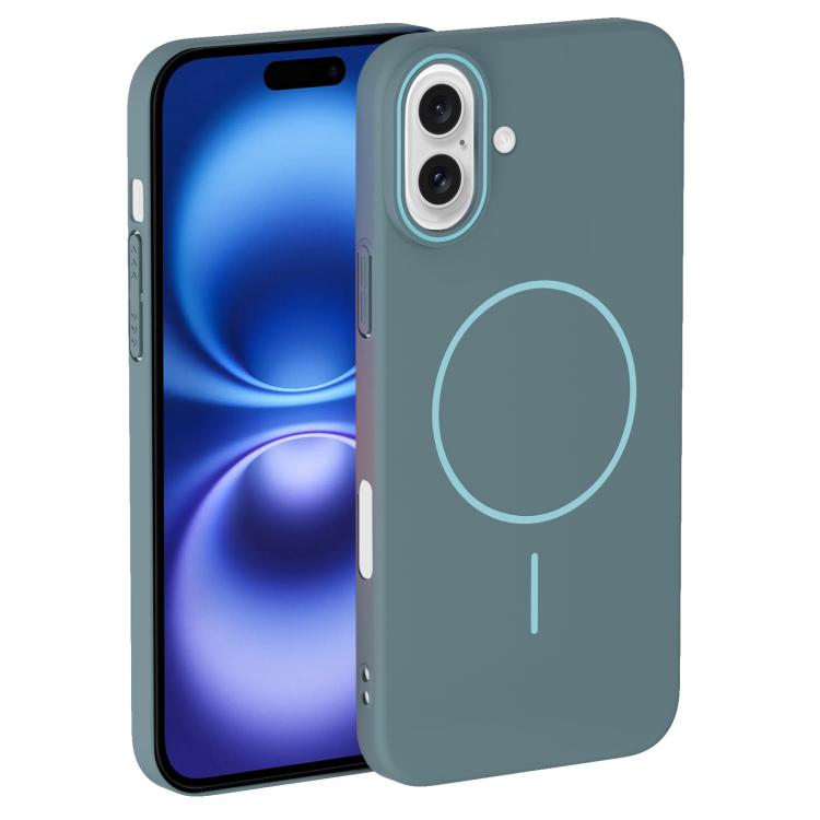 For iPhone 16 Thin Circle PC Injection MagSafe Phone Case