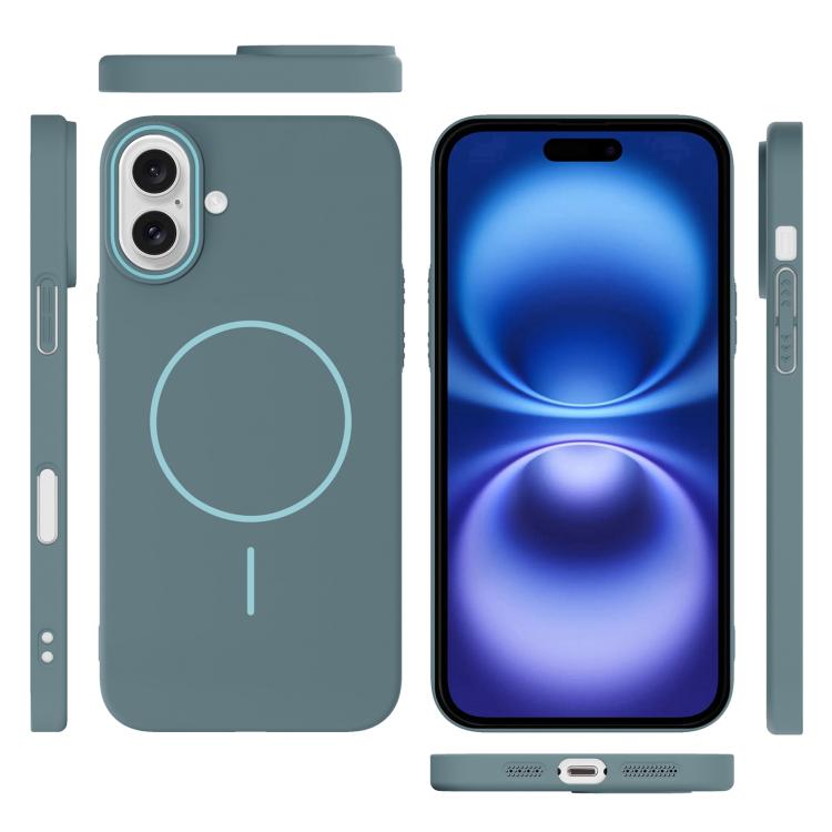 For iPhone 16 Thin Circle PC Injection MagSafe Phone Case