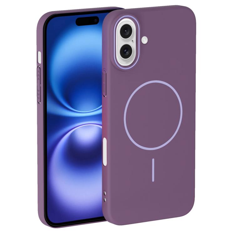 For iPhone 16 Thin Circle PC Injection MagSafe Phone Case