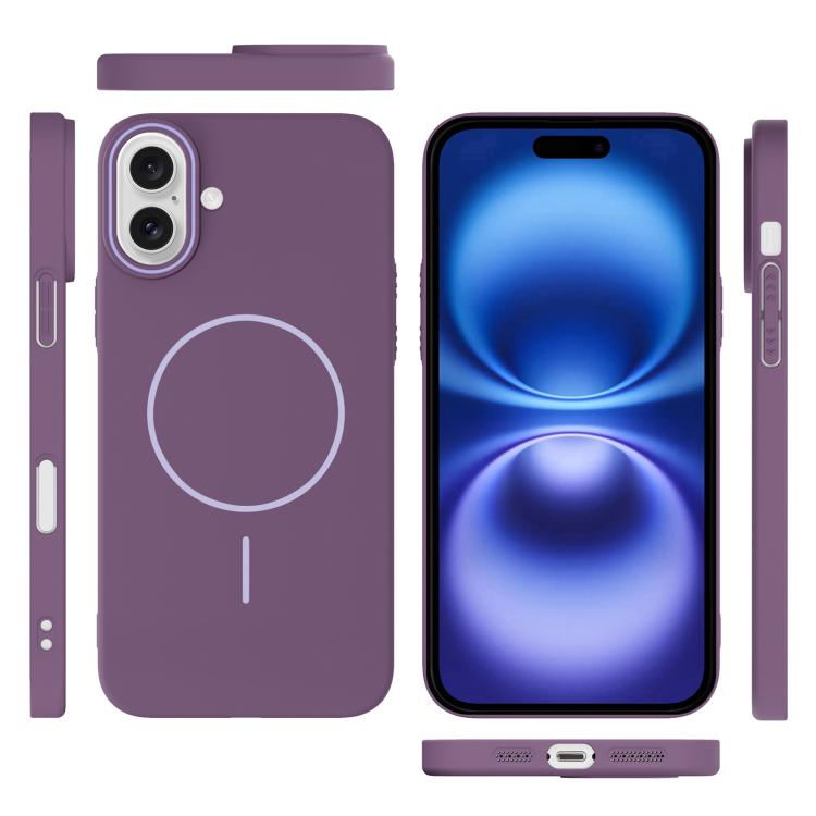For iPhone 16 Thin Circle PC Injection MagSafe Phone Case