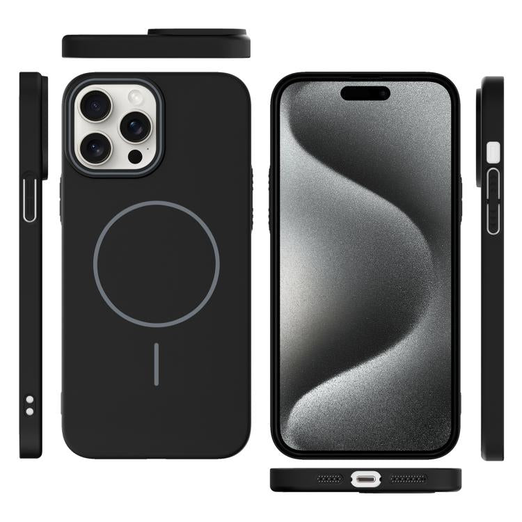 For iPhone 15 Pro Max Thin Circle PC Injection MagSafe Phone Case