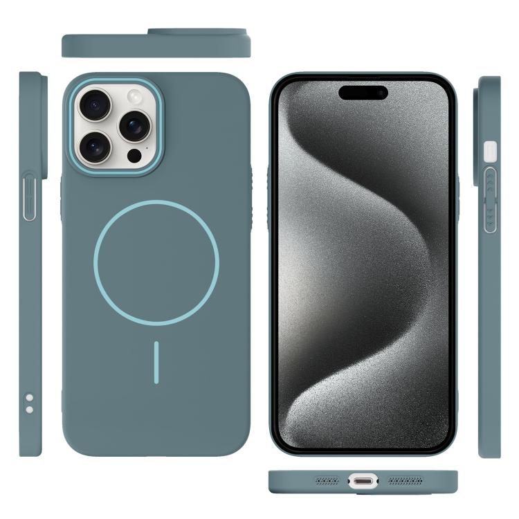 For iPhone 15 Pro Max Thin Circle PC Injection MagSafe Phone Case