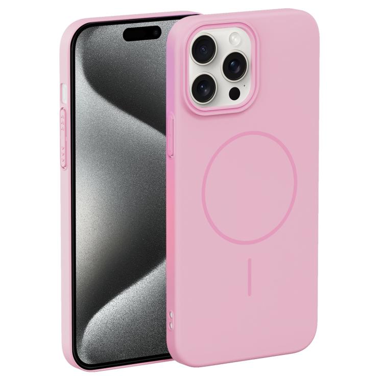 For iPhone 15 Pro Max Thin Circle PC Injection MagSafe Phone Case