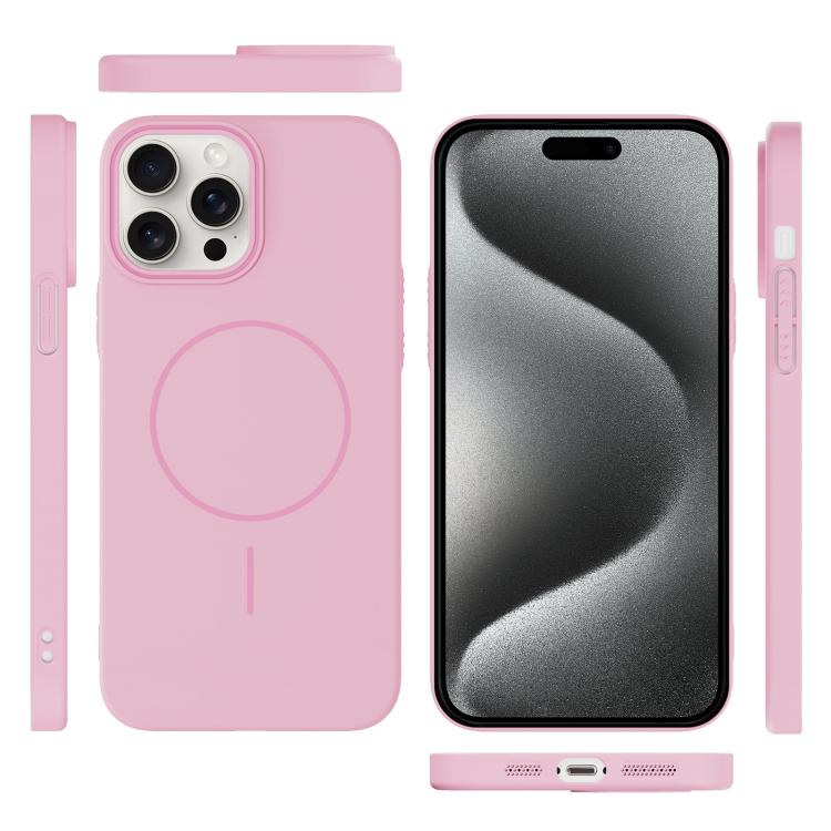 For iPhone 15 Pro Max Thin Circle PC Injection MagSafe Phone Case