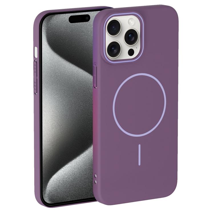 For iPhone 15 Pro Max Thin Circle PC Injection MagSafe Phone Case