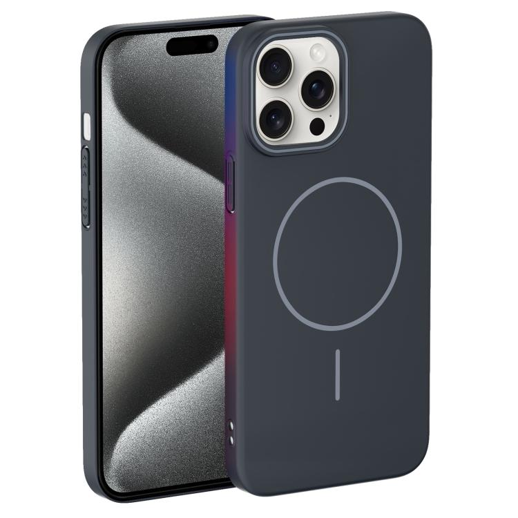 For iPhone 15 Pro Thin Circle PC Injection MagSafe Phone Case