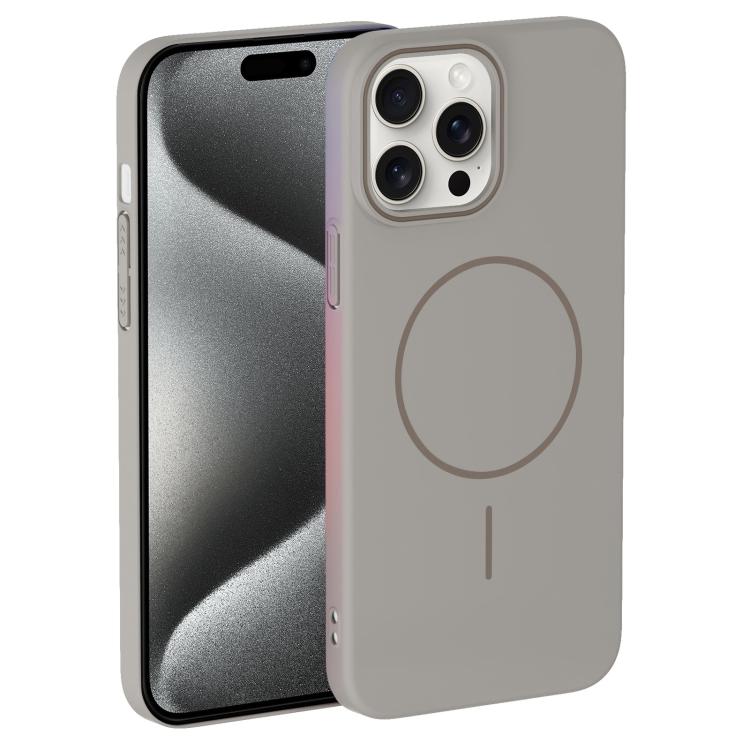 For iPhone 15 Pro Thin Circle PC Injection MagSafe Phone Case