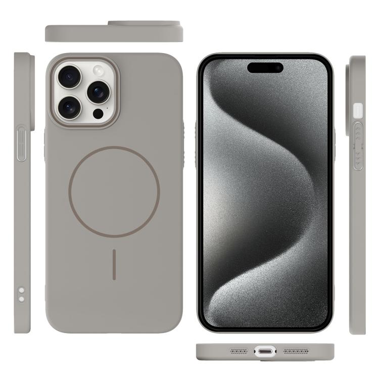 For iPhone 15 Pro Thin Circle PC Injection MagSafe Phone Case