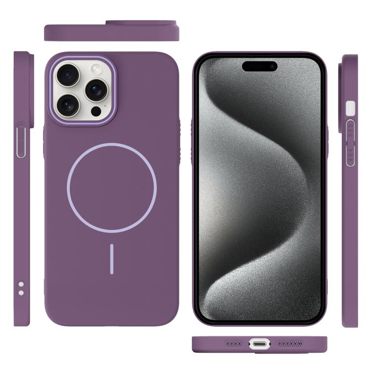 For iPhone 15 Pro Thin Circle PC Injection MagSafe Phone Case