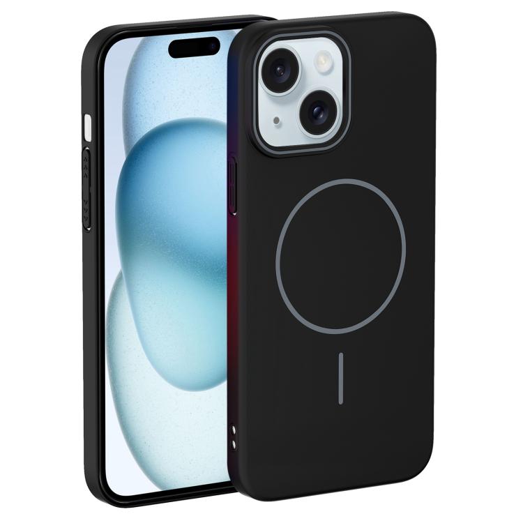 For iPhone 15 Plus Thin Circle PC Injection MagSafe Phone Case