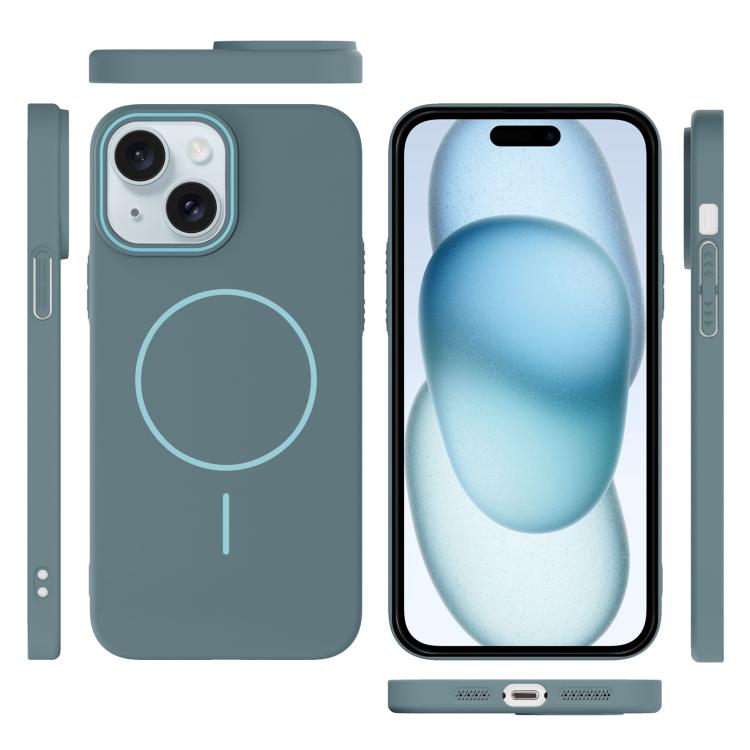 For iPhone 15 Plus Thin Circle PC Injection MagSafe Phone Case