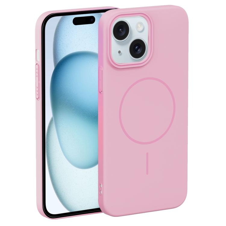For iPhone 15 Plus Thin Circle PC Injection MagSafe Phone Case