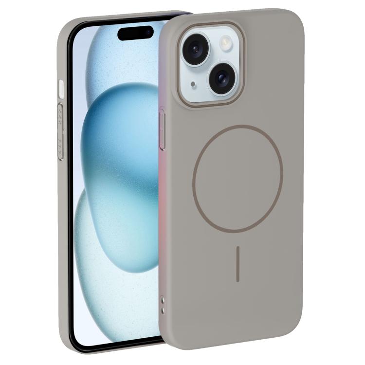 For iPhone 15 Thin Circle PC Injection MagSafe Phone Case