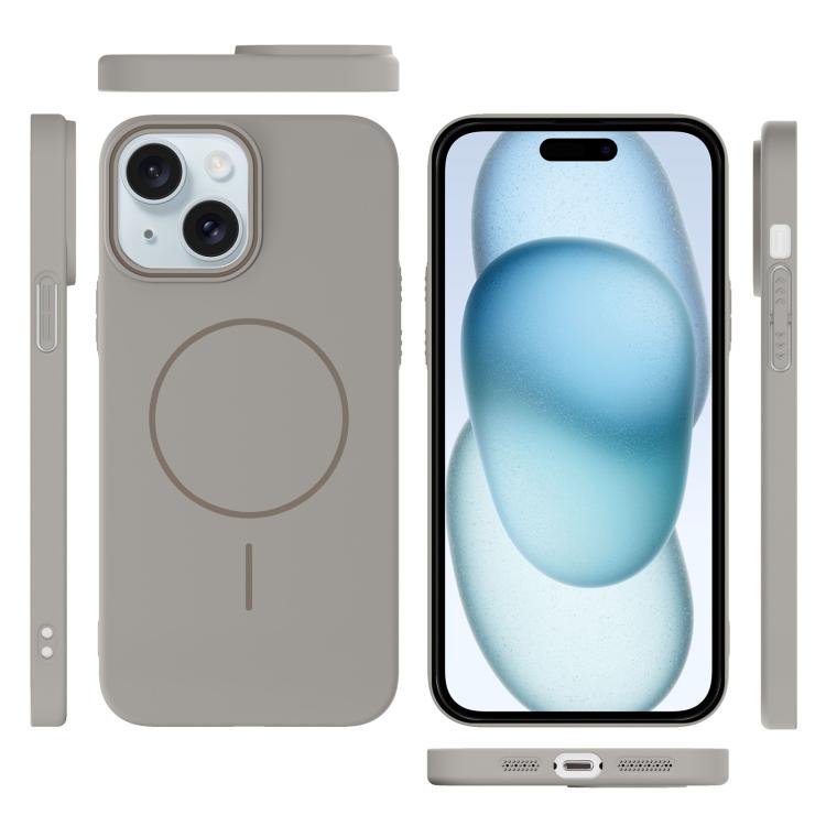 For iPhone 15 Thin Circle PC Injection MagSafe Phone Case