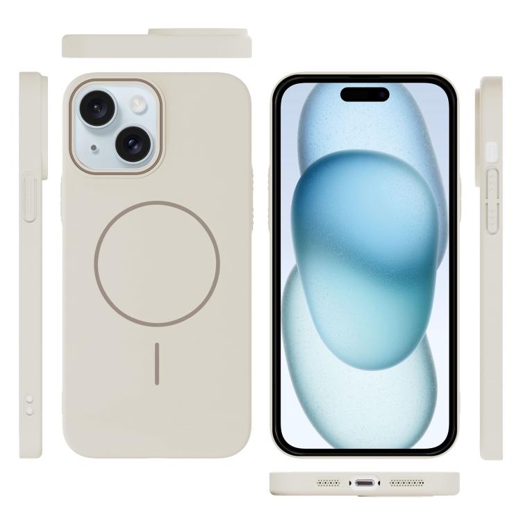 For iPhone 15 Thin Circle PC Injection MagSafe Phone Case