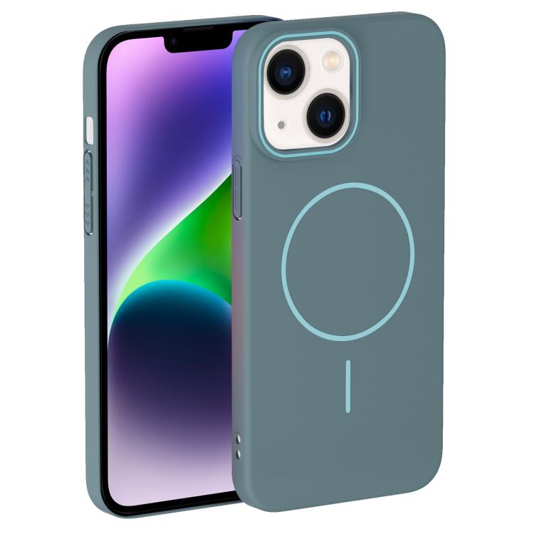 For iPhone 14 Plus Thin Circle PC Injection MagSafe Phone Case