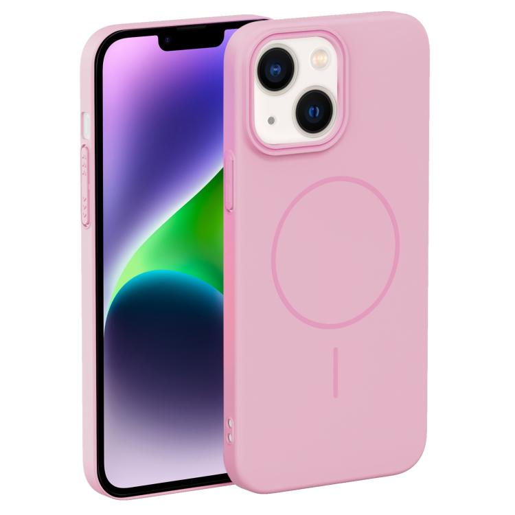For iPhone 14 Plus Thin Circle PC Injection MagSafe Phone Case
