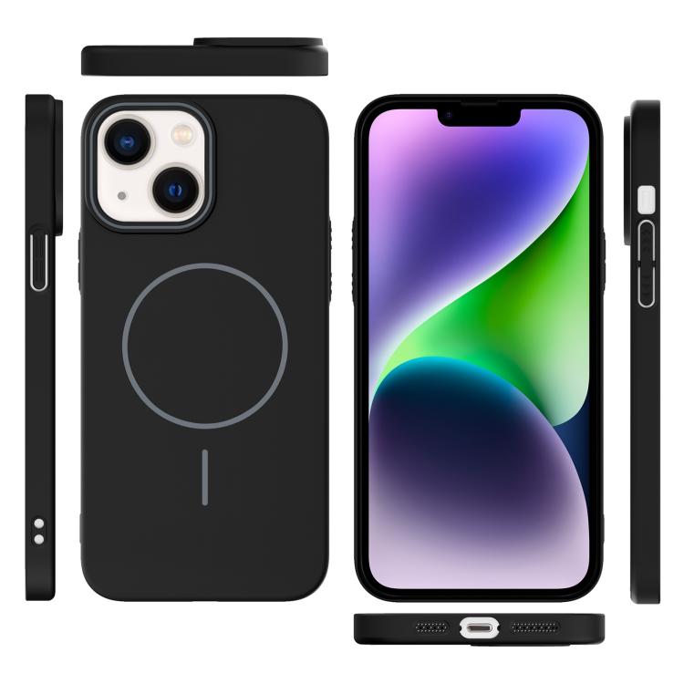 For iPhone 14 Thin Circle PC Injection MagSafe Phone Case