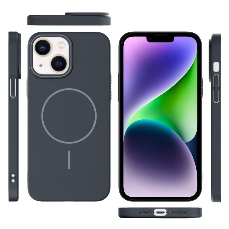 For iPhone 14 Thin Circle PC Injection MagSafe Phone Case