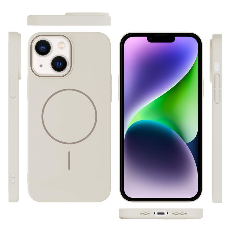For iPhone 14 Thin Circle PC Injection MagSafe Phone Case