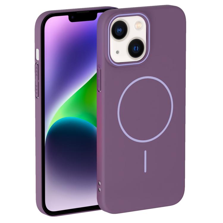 For iPhone 14 Thin Circle PC Injection MagSafe Phone Case