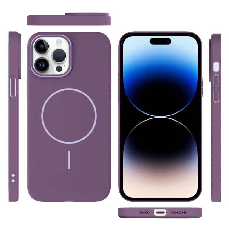 For iPhone 14 Pro Thin Circle PC Injection MagSafe Phone Case