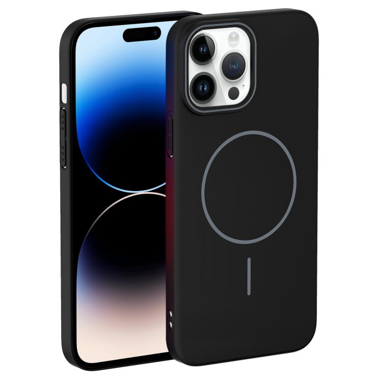 For iPhone 14 Pro Max Thin Circle PC Injection MagSafe Phone Case