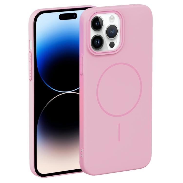 For iPhone 14 Pro Max Thin Circle PC Injection MagSafe Phone Case