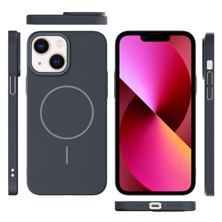For iPhone 13 Thin Circle PC Injection MagSafe Phone Case