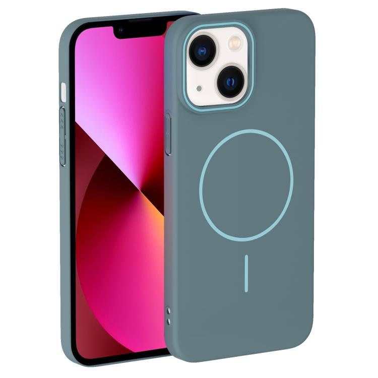 For iPhone 13 Thin Circle PC Injection MagSafe Phone Case