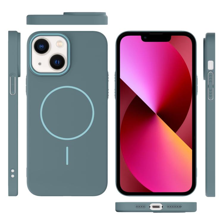 For iPhone 13 Thin Circle PC Injection MagSafe Phone Case