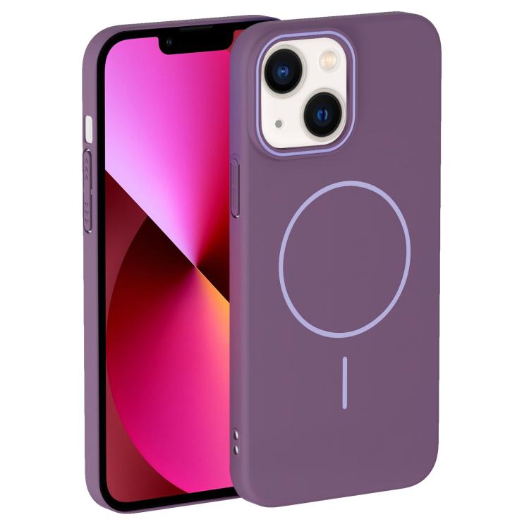 For iPhone 13 Thin Circle PC Injection MagSafe Phone Case
