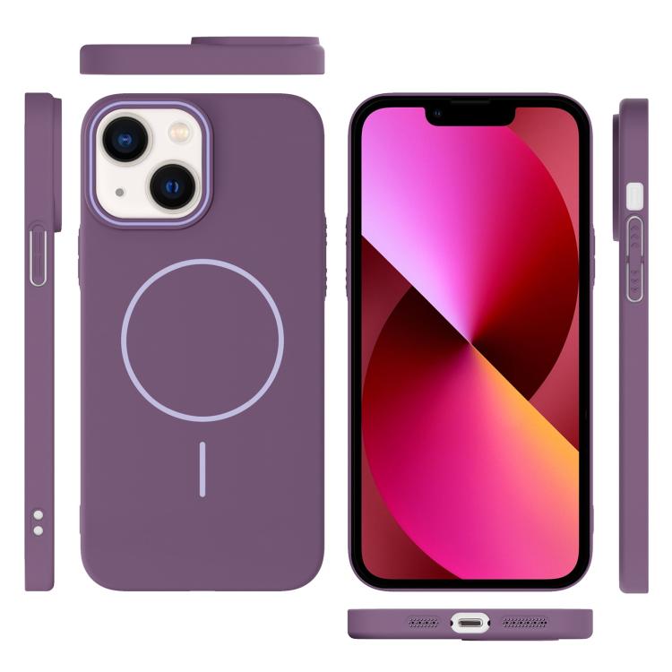 For iPhone 13 Thin Circle PC Injection MagSafe Phone Case