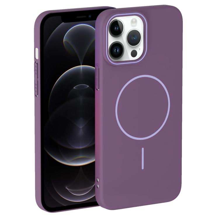 For iPhone 12 Pro Thin Circle PC Injection MagSafe Phone Case