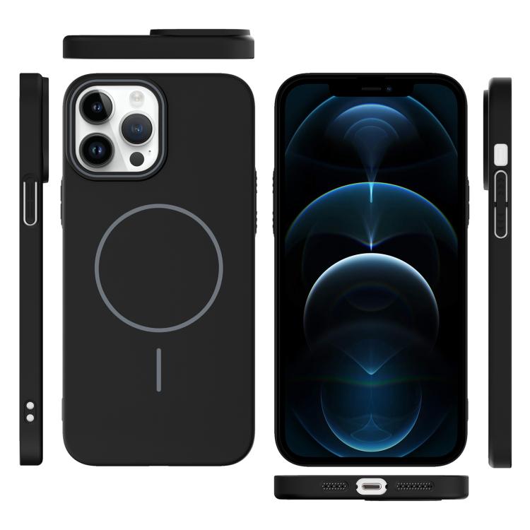 For iPhone 12 Pro Max Thin Circle PC Injection MagSafe Phone Case